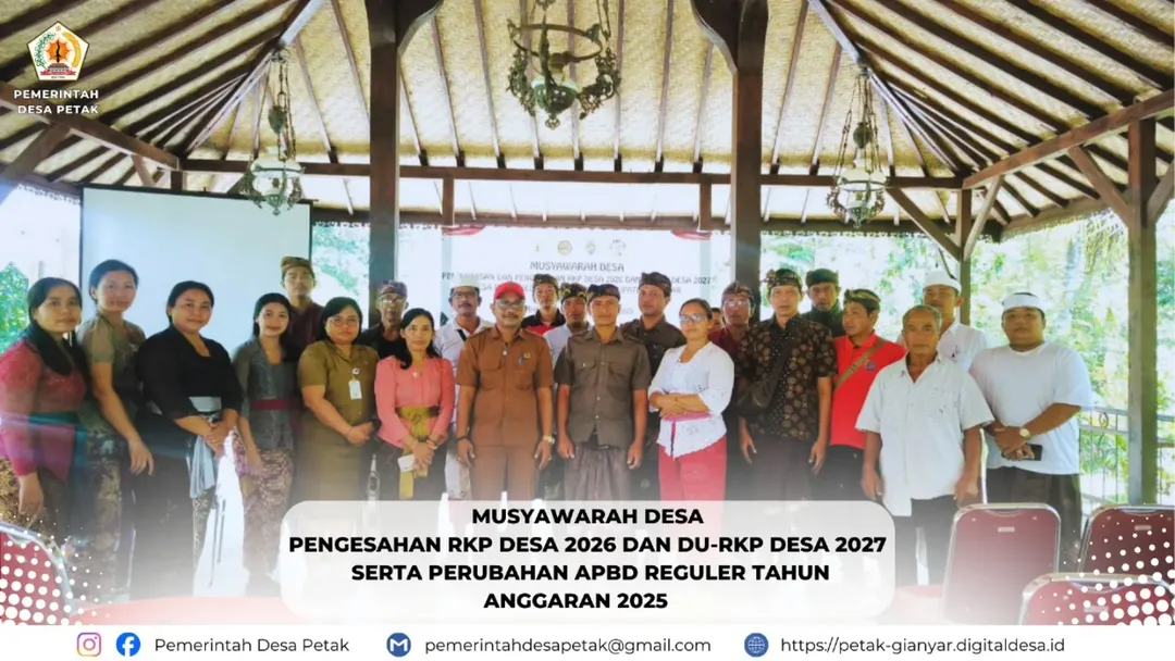 Musyawarah Desa Pengesahan RKP Desa 2026 dan DU-RKP 2027 Serta Perubahan APBD Reguler Tahun Anggaran 2025