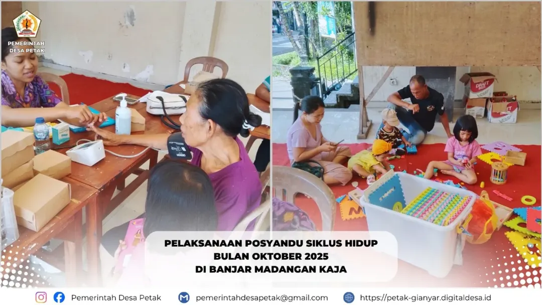 Pelaksanaan Posyandu Siklus Hidup Bulan Oktober 2025 Di Banjar Madangan Kaja