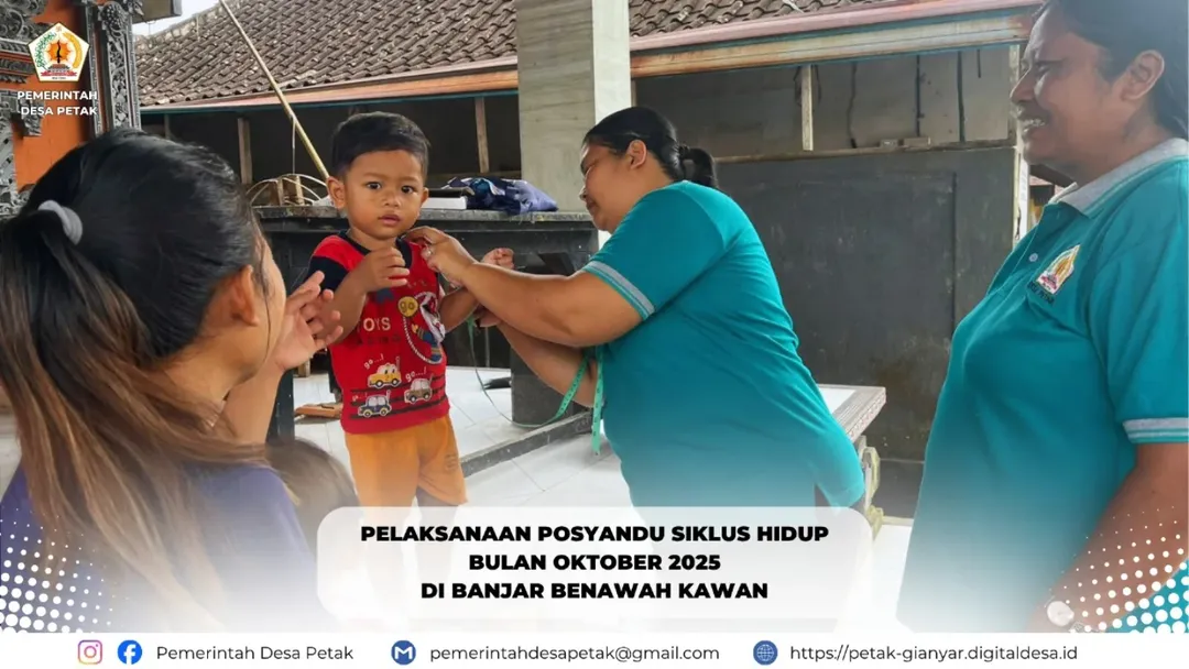 Pelaksanaan Posyandu Siklus Hidup Bulan Oktober 2025 Di Banjar Benawah Kawan