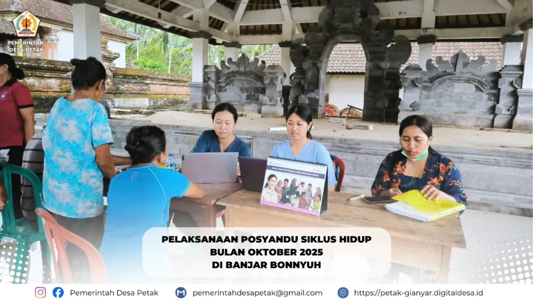 Pelaksanaan Posyandu Siklus Hidup Bulan Oktober 2025 di Banjar Bonnyuh